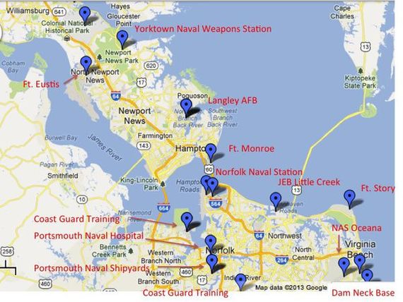 Military Bases in Hampton Roads